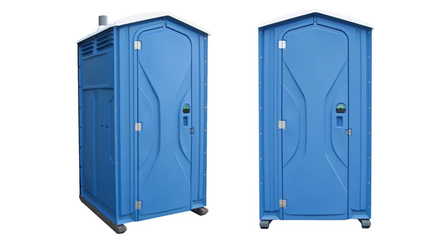 Long-term porta potty units on site in Muskegon, Michigan